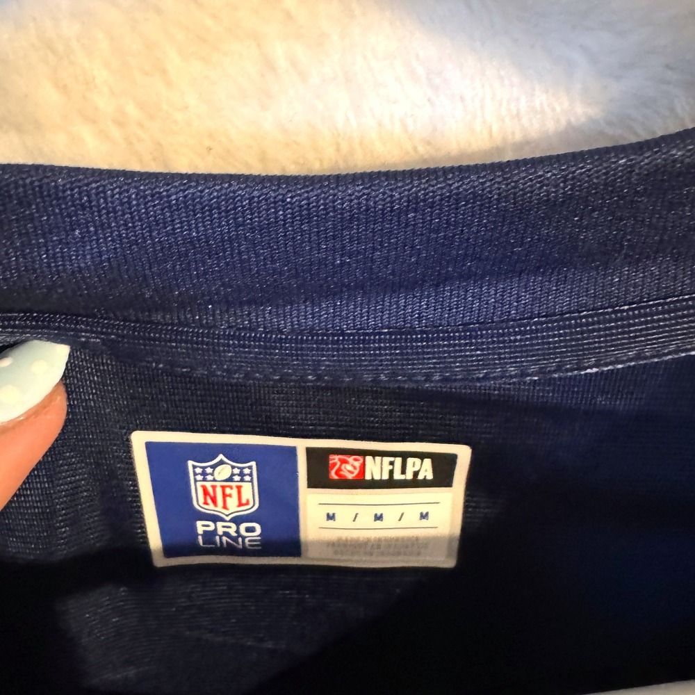 Fanatics Football Jersey New England Patriots Medium Navy Blue Mens - Picture 2 of 4